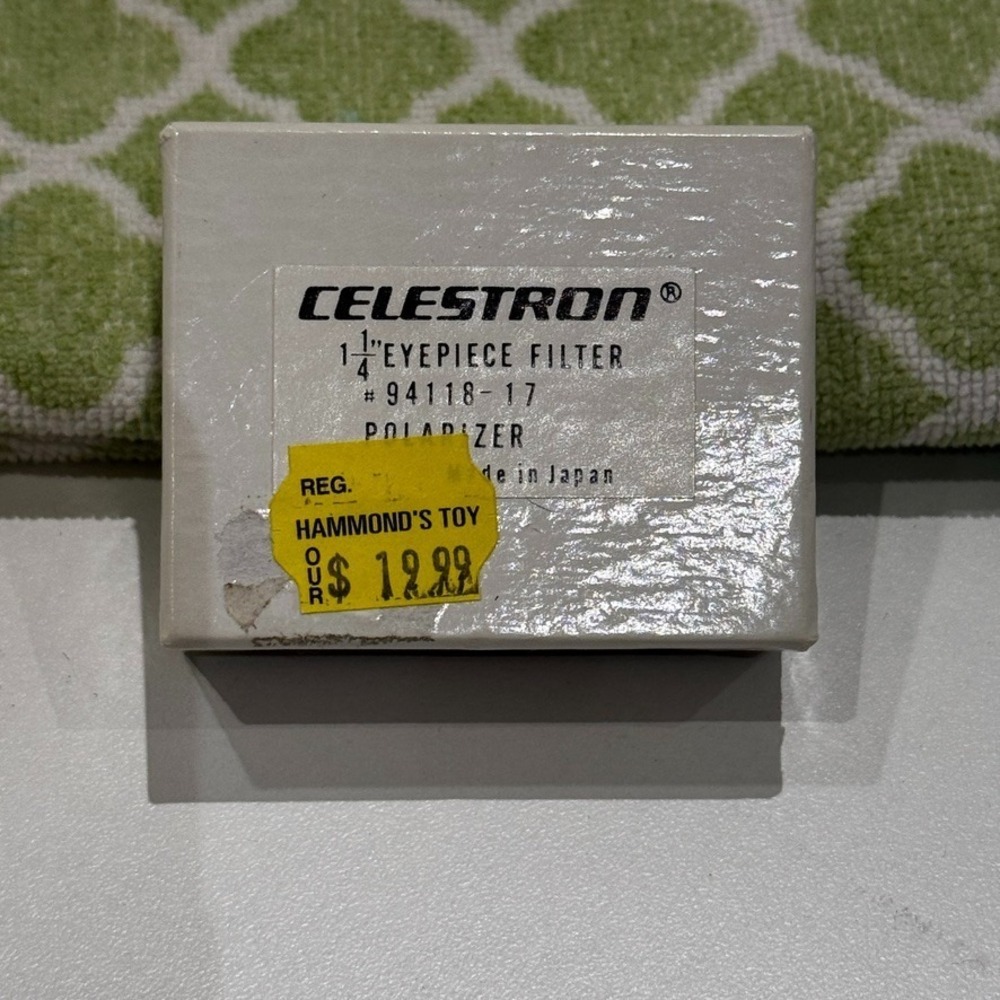 Vintage Celestron Polarizer Eyepiece Filter 1.25" Japan w/ Box #94118-17